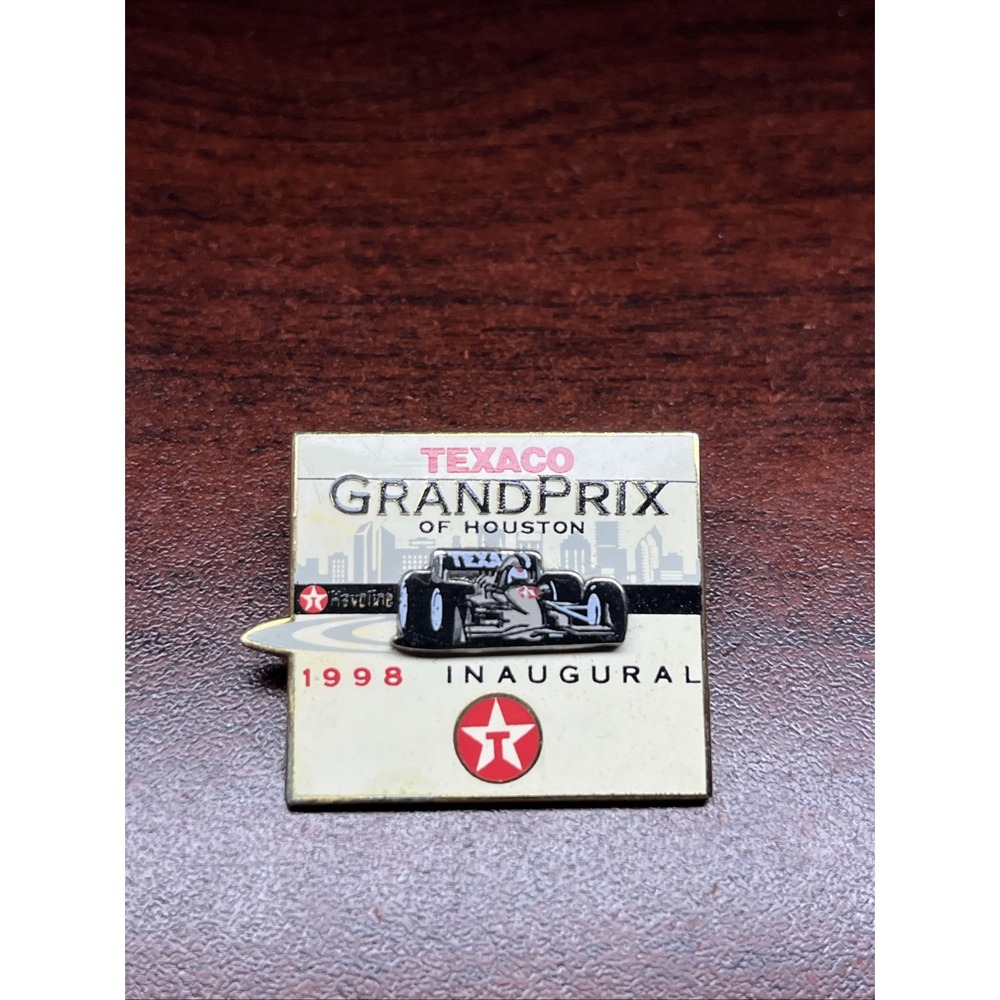 Vintage 1998 Texaco Grand Prix Of Houston Texas Inaugural Race Lapel‎ Hat Pin
